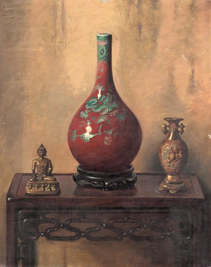 Red Chinese Vase